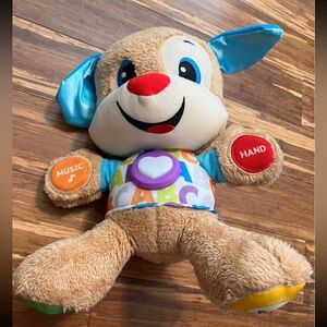 Fisher price Interactive Plush Puppy Toy - Tan and Blue